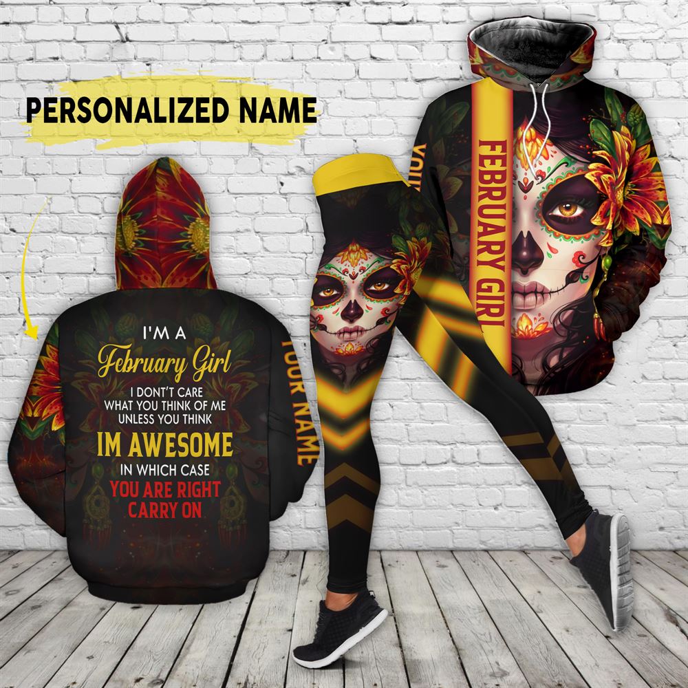 February Birthday Girl Combo February Outfit Personalized Hoodie Legging Set V06