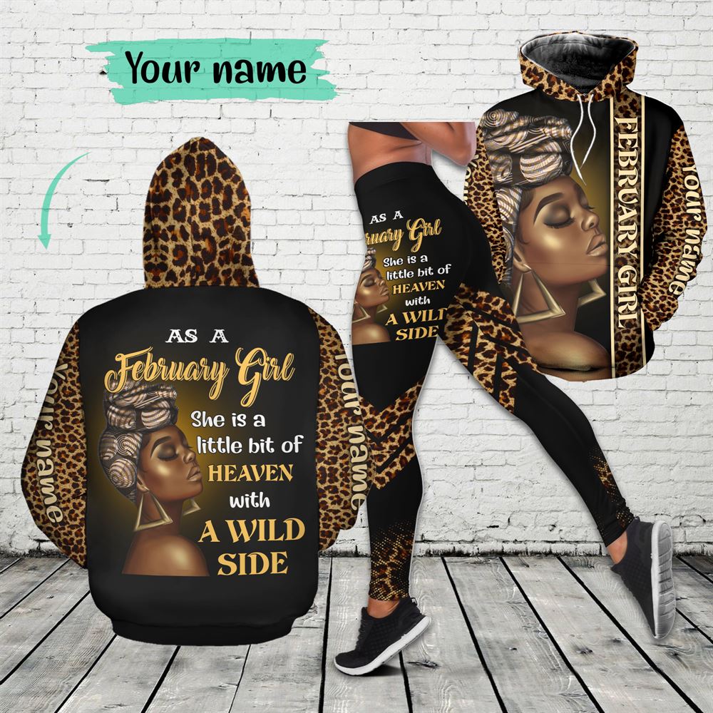 February Birthday Girl Combo February Outfit Personalized Hoodie Legging Set V08
