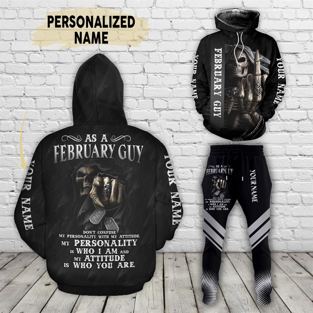 February Birthday Guy Combo February 3d Clothes Personalized Hoodie Joggers Set V012