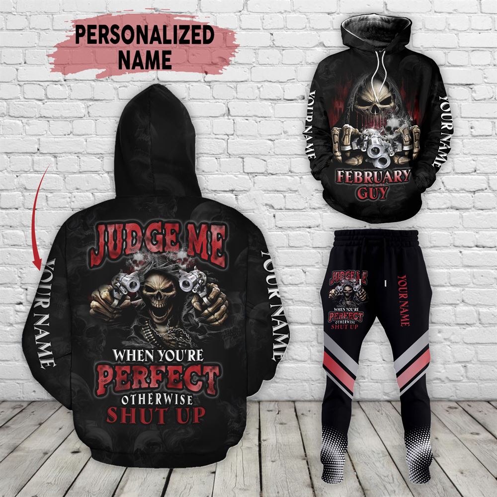 February Birthday Guy Combo February 3d Clothes Personalized Hoodie Joggers Set V016