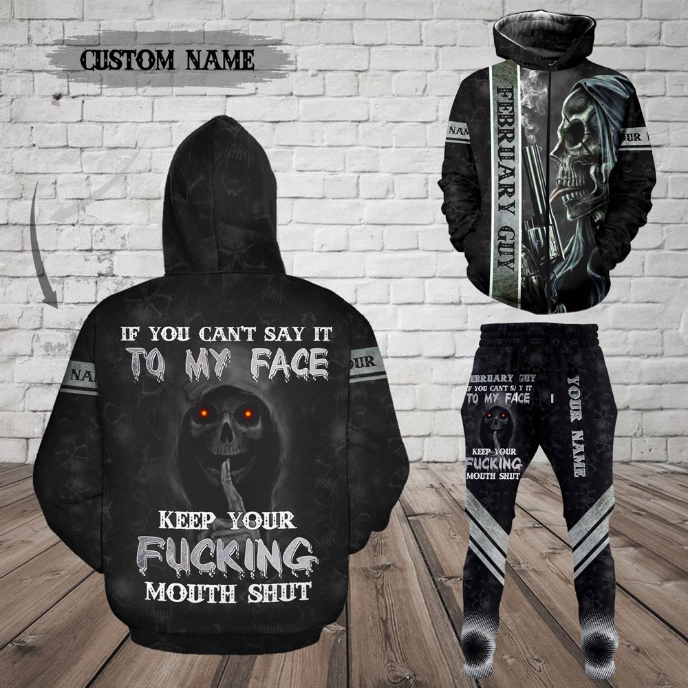 February Birthday Guy Combo February 3d Clothes Personalized Hoodie Joggers Set V017