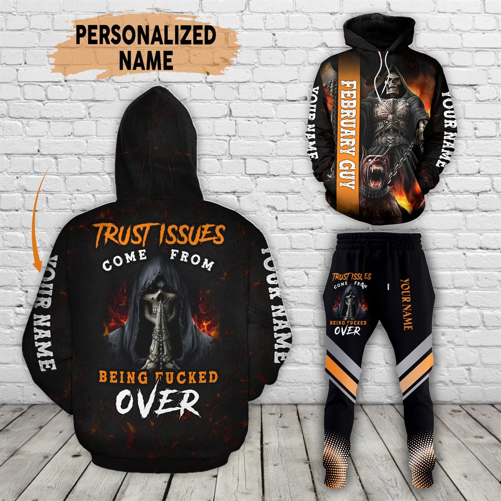 February Birthday Guy Combo February 3d Clothes Personalized Hoodie Joggers Set V018