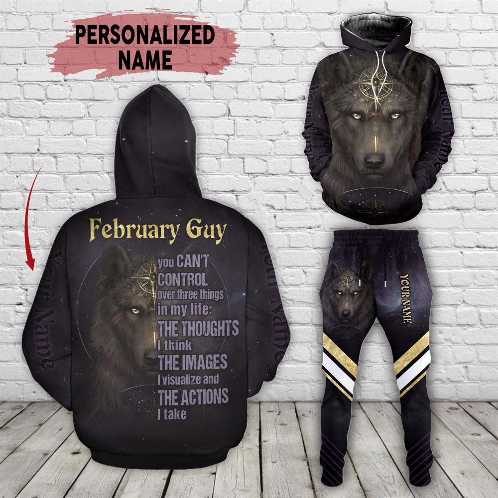 February Birthday Guy Combo February 3d Clothes Personalized Hoodie Joggers Set V04