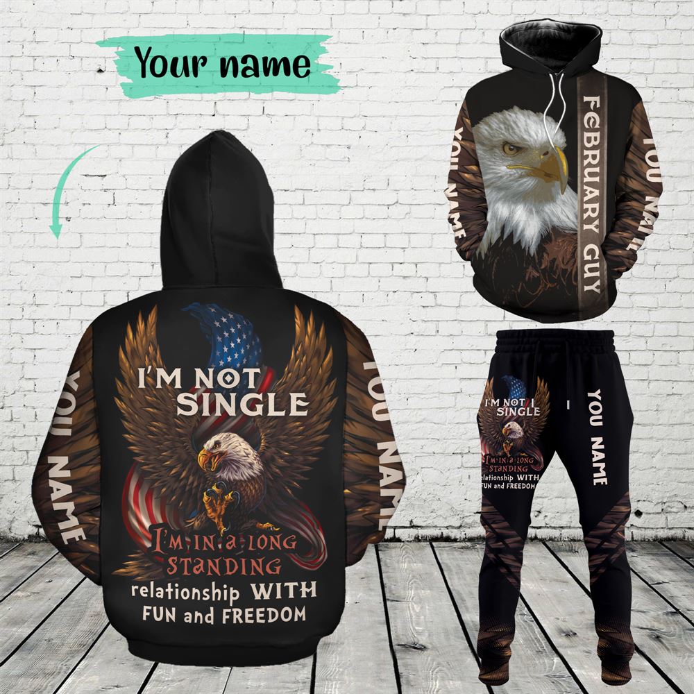 February Birthday Guy Combo February 3d Clothes Personalized Hoodie Joggers Set V07