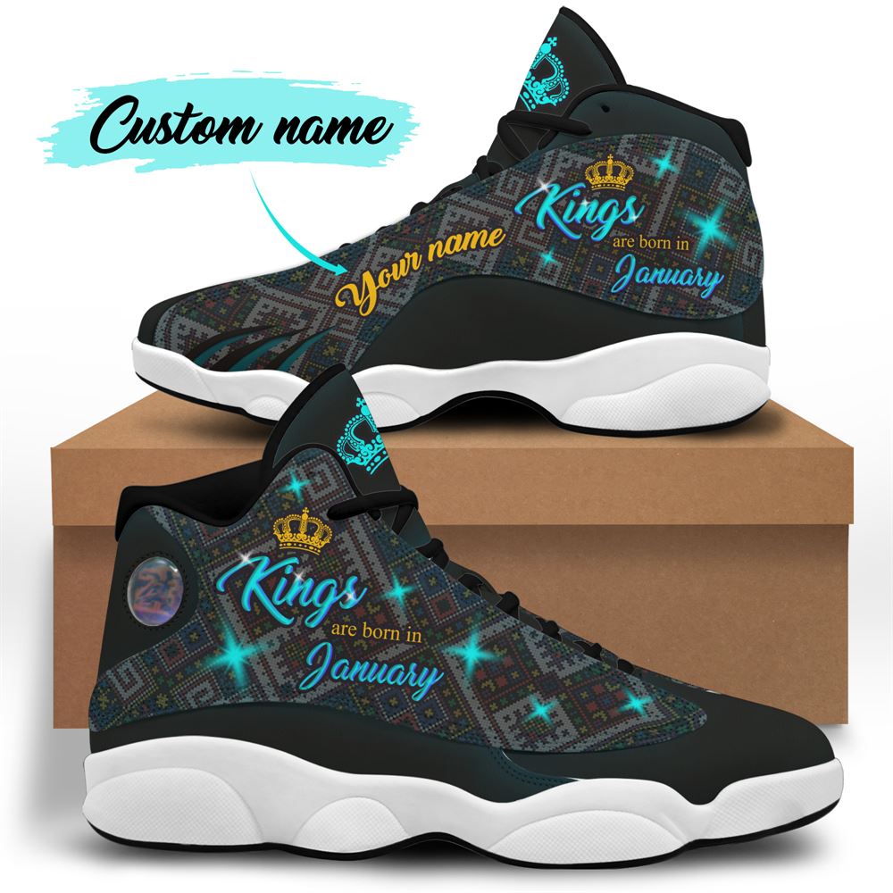 January Birthday Air Jordan 13 January Shoes Personalized Sneakers Sport V028