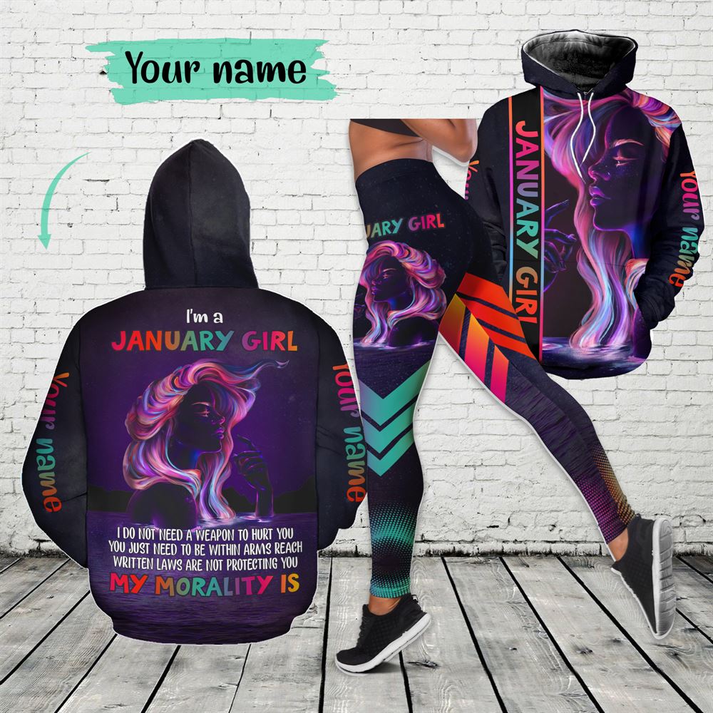 January Birthday Girl Combo January Outfit Personalized Hoodie Legging Set V01