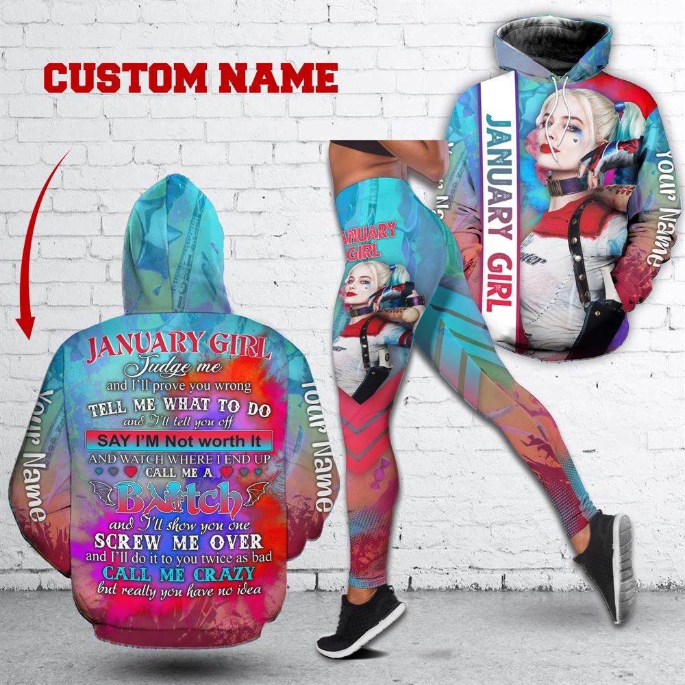 January Birthday Girl Combo January Outfit Personalized Hoodie Legging Set V016