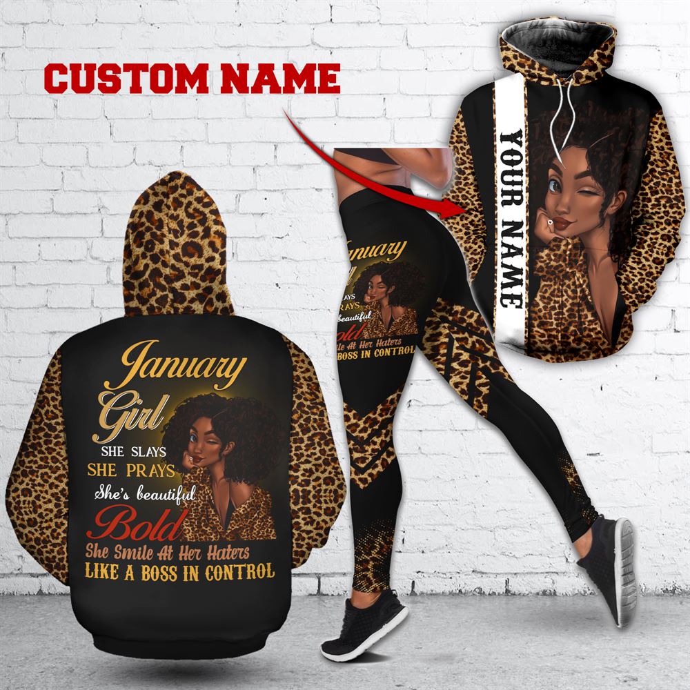 January Birthday Girl Combo January Outfit Personalized Hoodie Legging Set V020