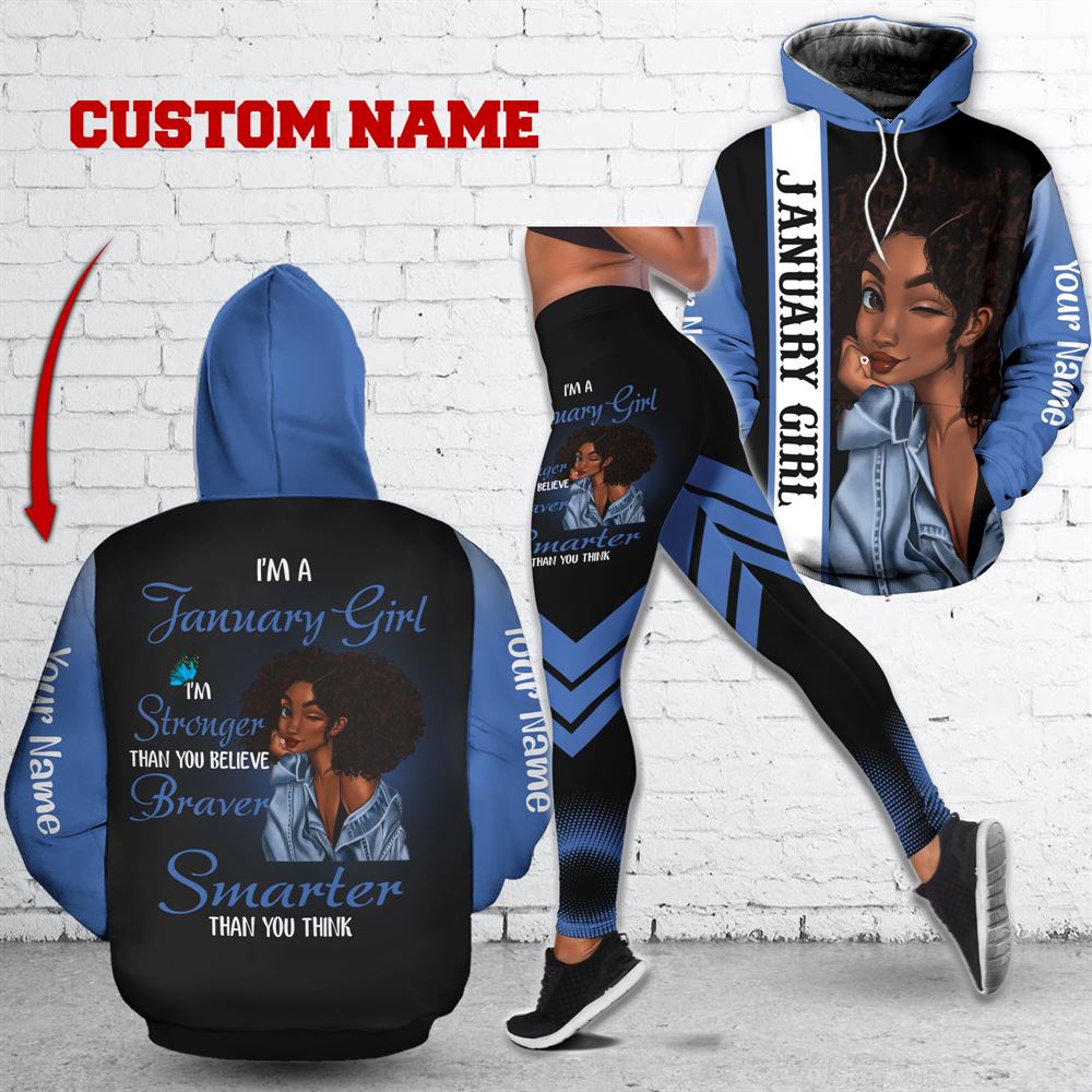 January Birthday Girl Combo January Outfit Personalized Hoodie Legging Set V022