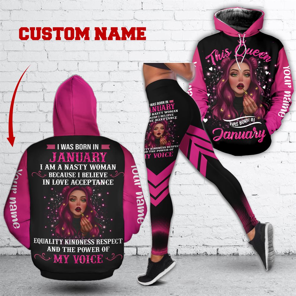 January Birthday Girl Combo January Outfit Personalized Hoodie Legging Set V023