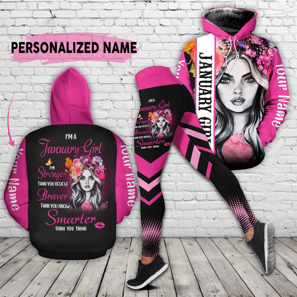 January Birthday Girl Combo January Outfit Personalized Hoodie Legging Set V025