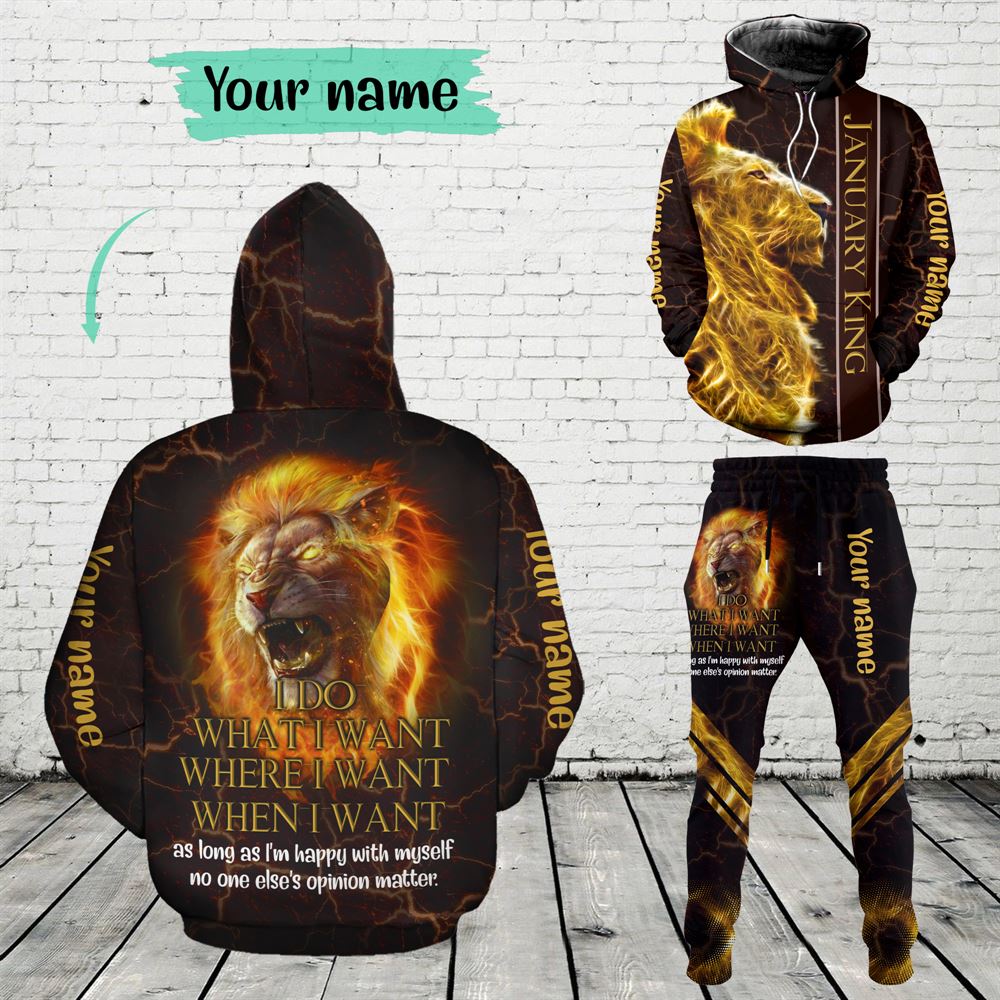 January Birthday Guy Combo January 3d Clothes Personalized Hoodie Joggers Set V015