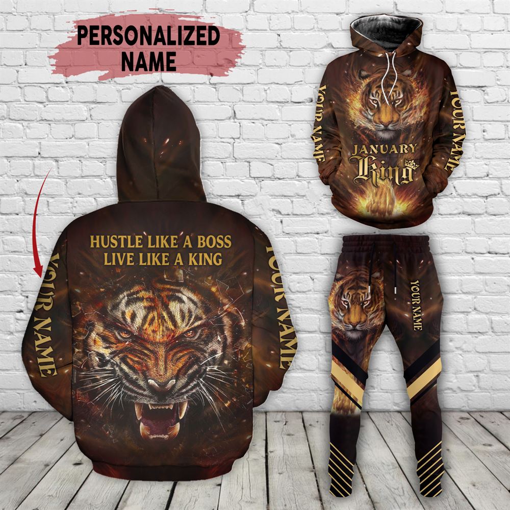 January Birthday Guy Combo January 3d Clothes Personalized Hoodie Joggers Set V016