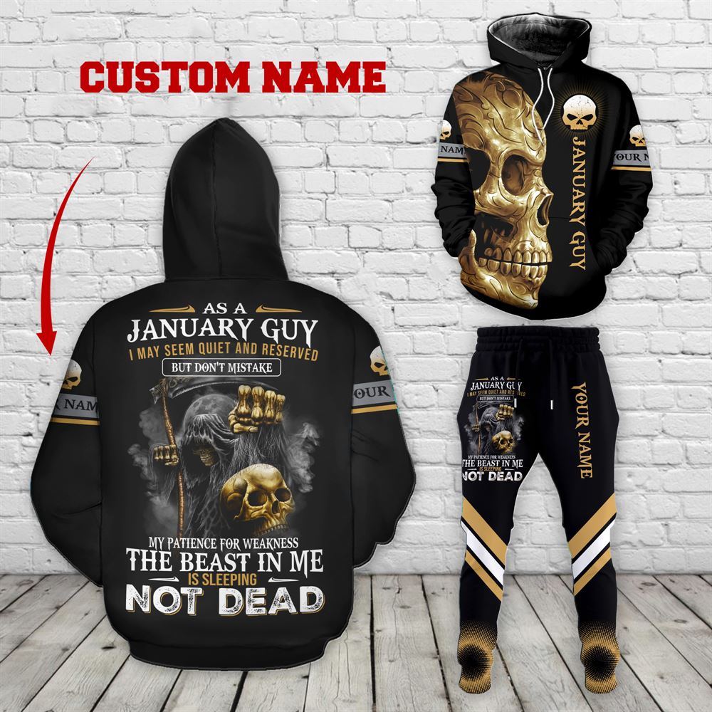 January Birthday Guy Combo January 3d Clothes Personalized Hoodie Joggers Set V027