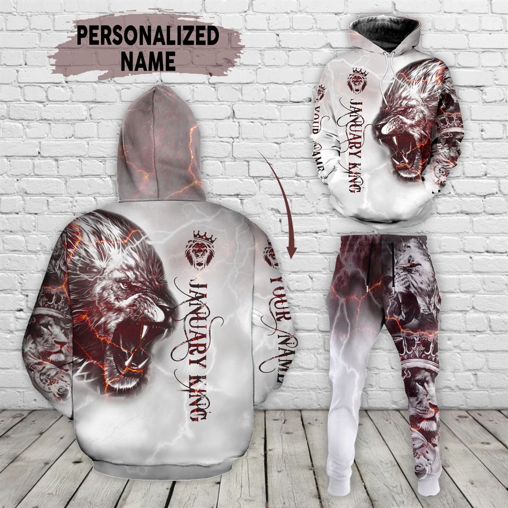 January Birthday Guy Combo January 3d Clothes Personalized Hoodie Joggers Set V033