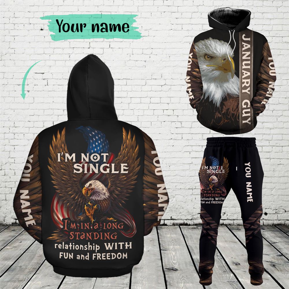 January Birthday Guy Combo January 3d Clothes Personalized Hoodie Joggers Set V07
