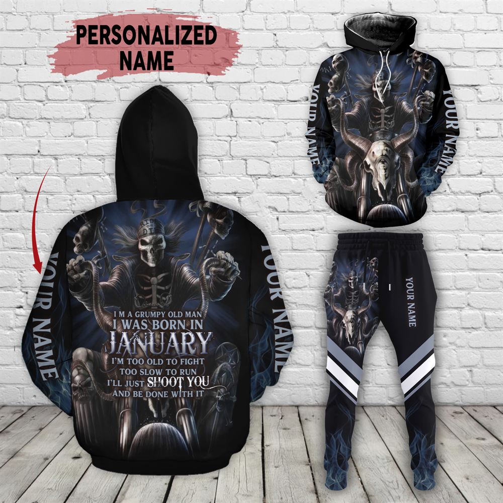 January Birthday Guy Combo January 3d Clothes Personalized Hoodie Joggers Set V09