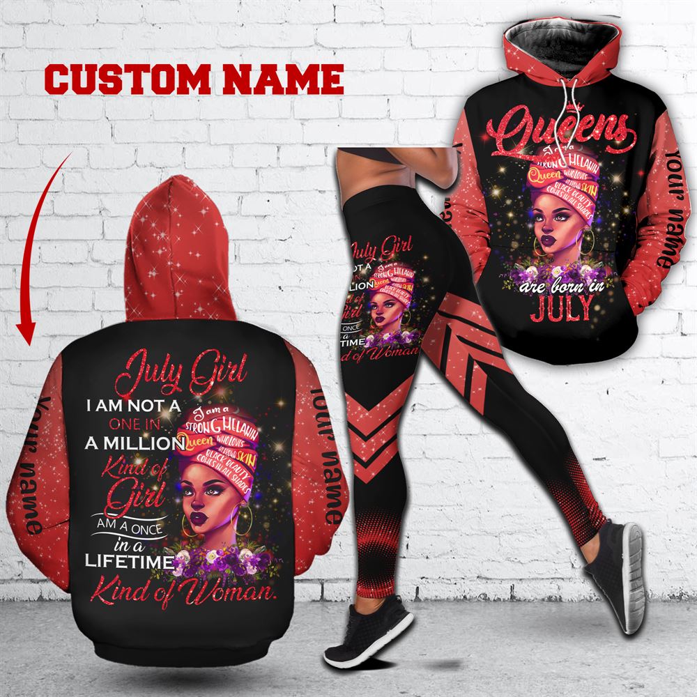 July Birthday Girl Combo July Outfit Personalized Hoodie Legging Set V022