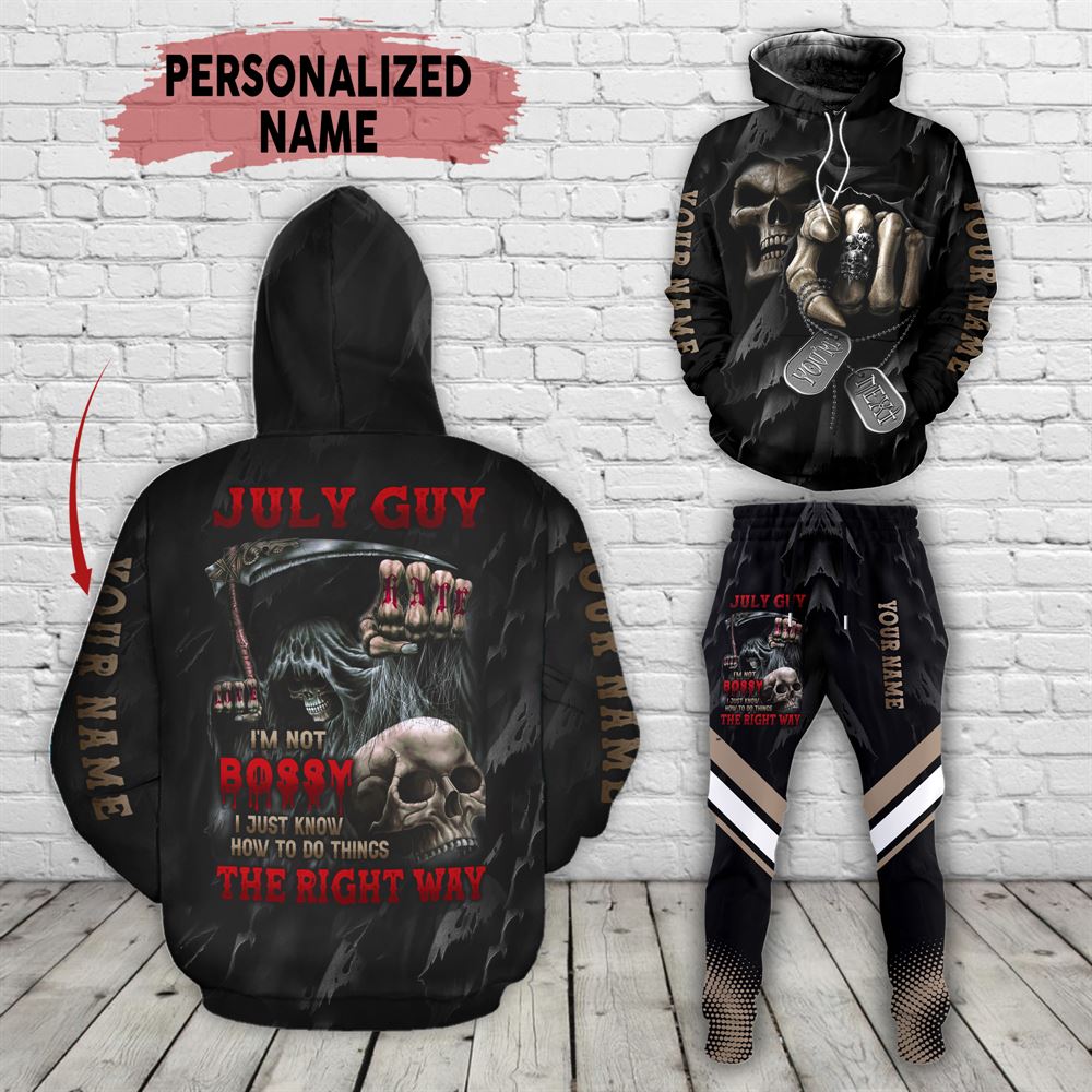 July Birthday Guy Combo July 3d Clothes Personalized Hoodie Joggers Set V02