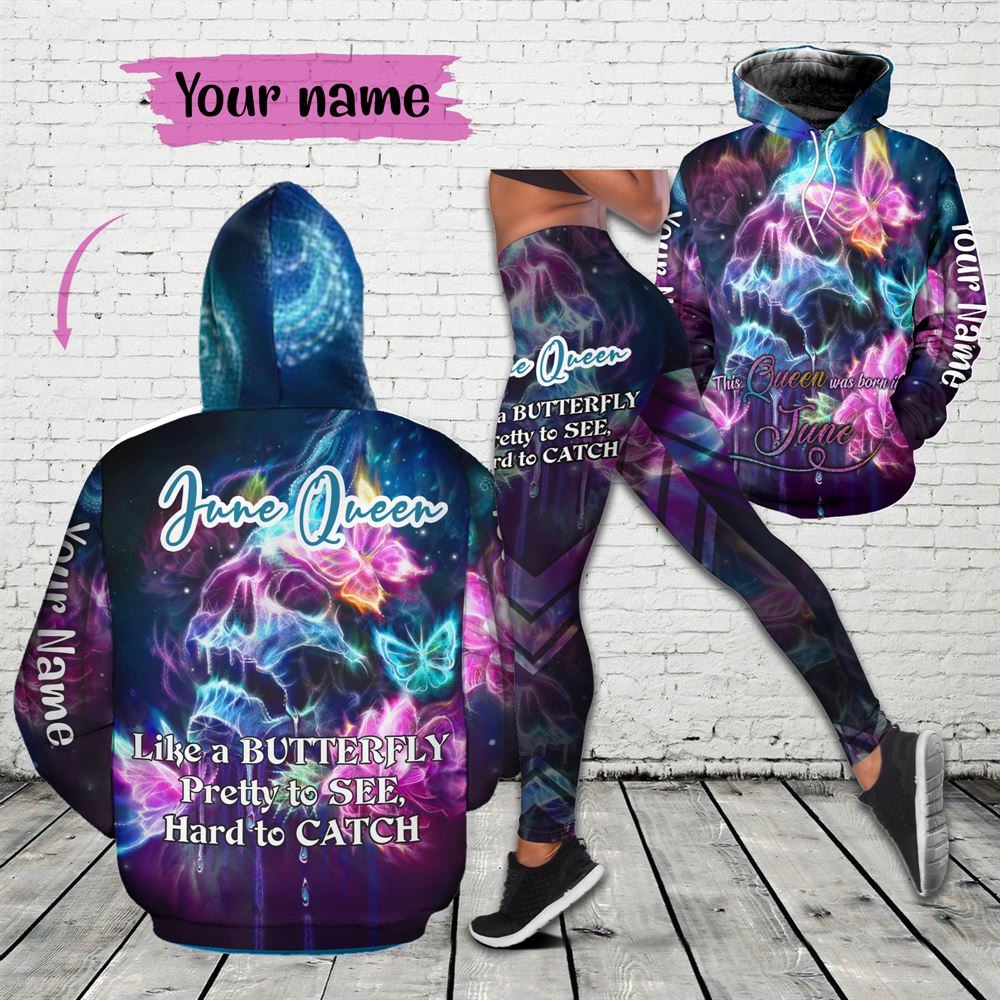 June Birthday Girl Combo June Outfit Personalized Hoodie Legging Set V010
