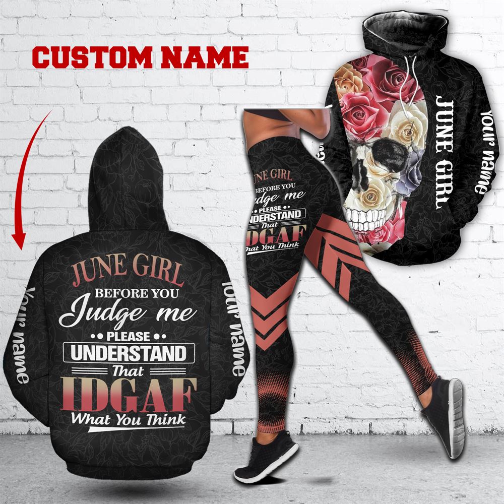 June Birthday Girl Combo June Outfit Personalized Hoodie Legging Set V023