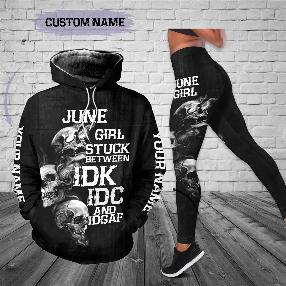 June Birthday Girl Combo June Outfit Personalized Hoodie Legging Set V026
