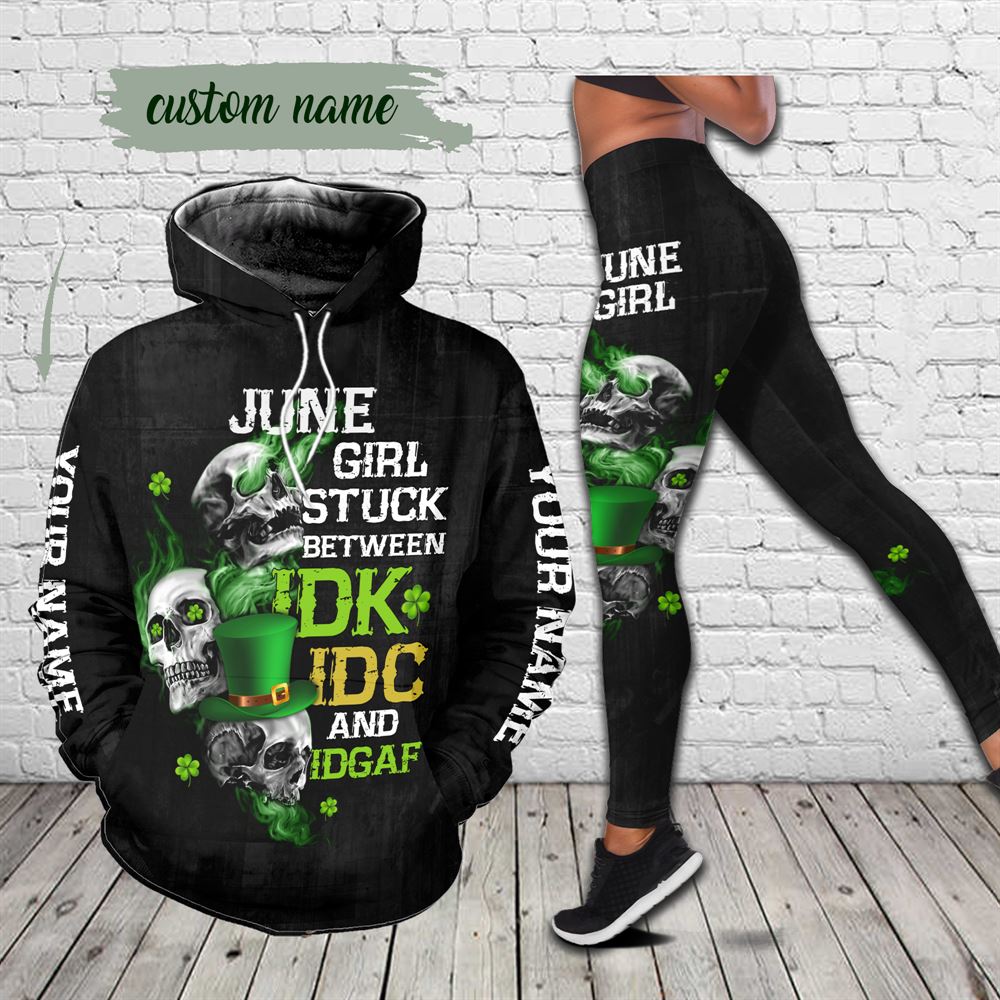 June Birthday Girl Combo June Outfit Personalized Hoodie Legging Set V027
