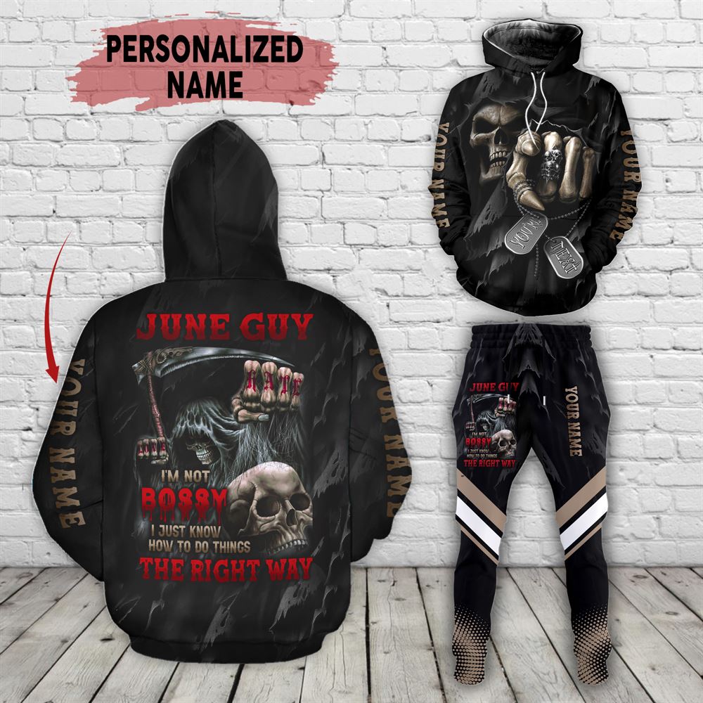 June Birthday Guy Combo June 3d Clothes Personalized Hoodie Joggers Set V02