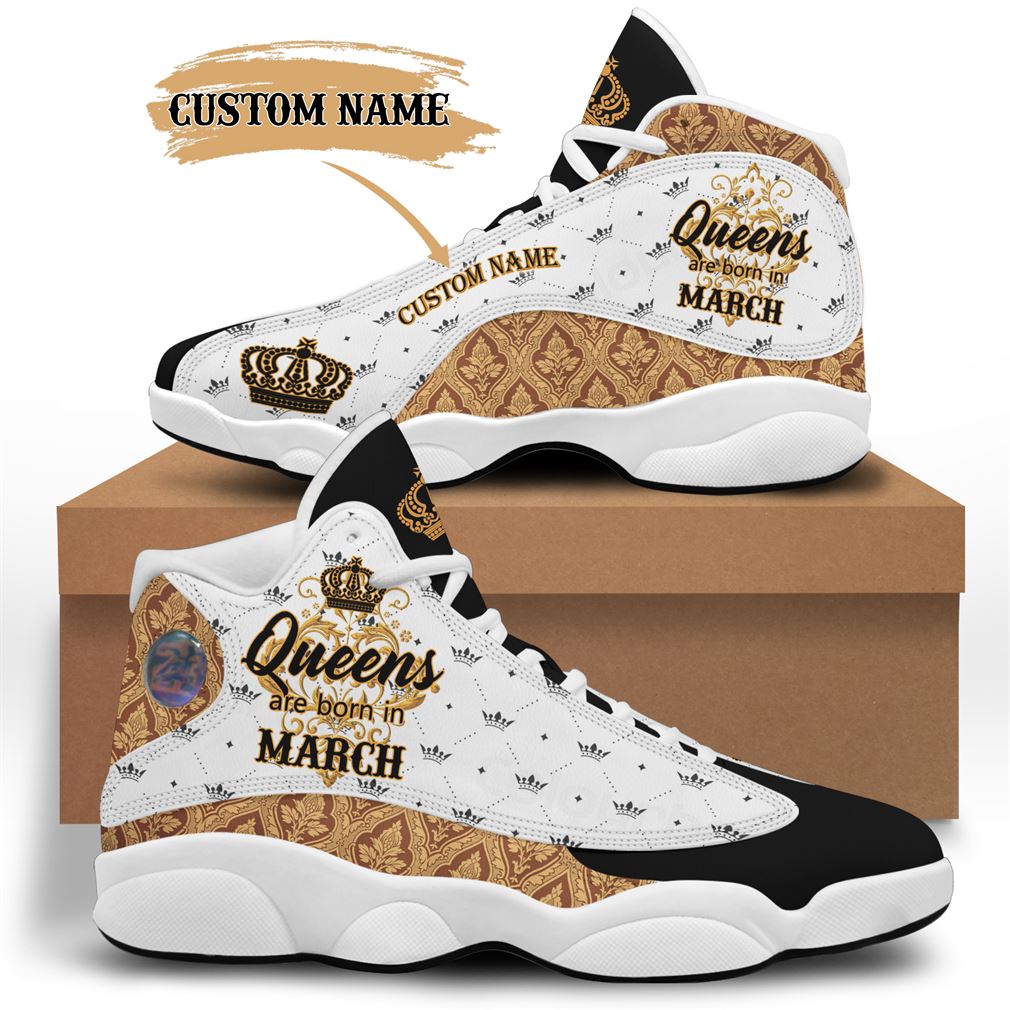 March Birthday Air Jordan 13 Shoes Personalized Sneakers Sport V12
