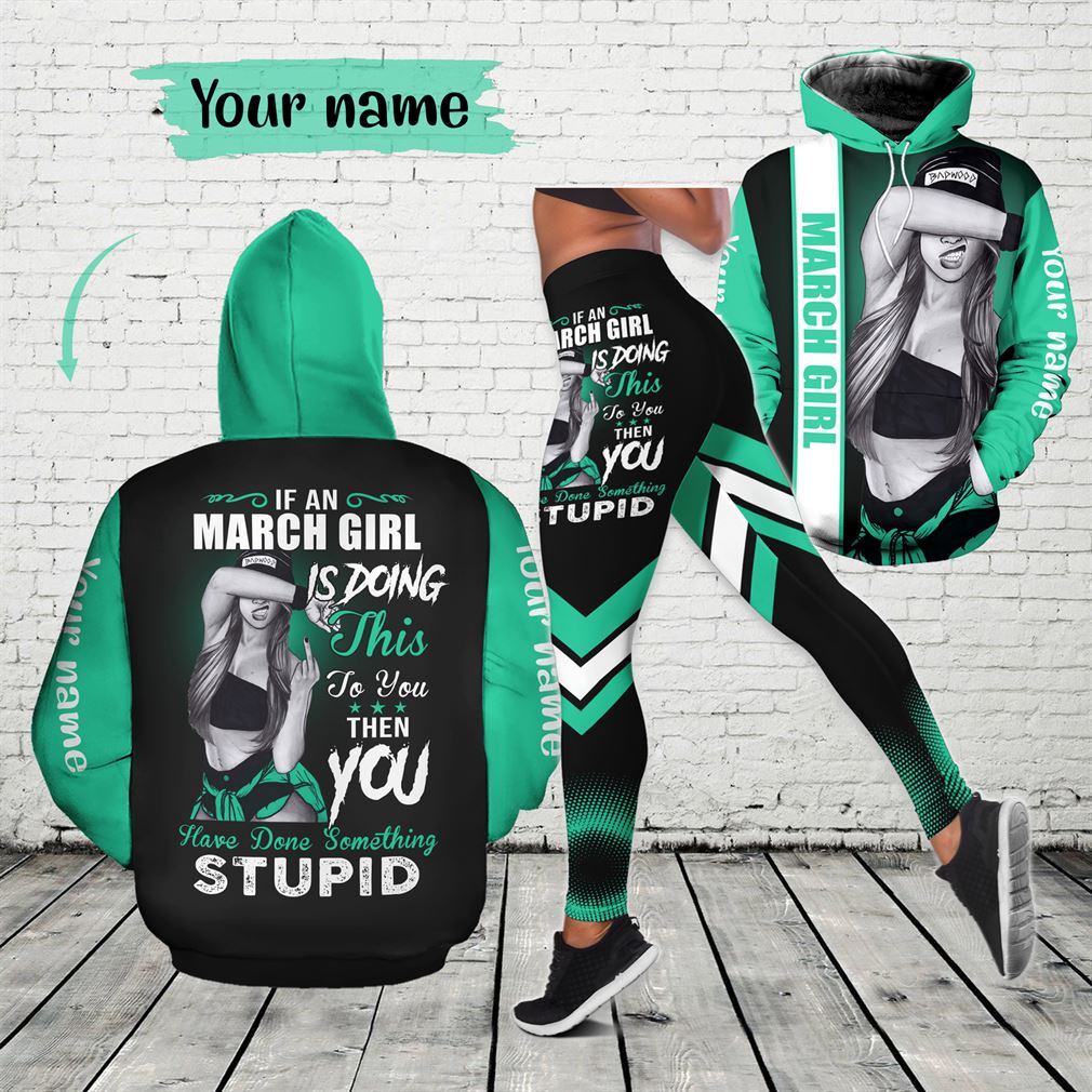 March Birthday Girl Combo Outfit Hollow Tanktop Legging Set V63