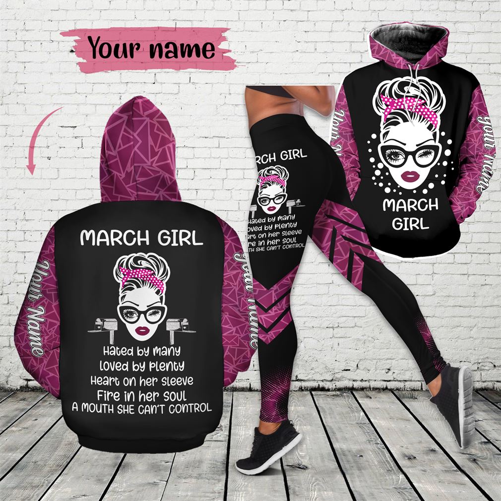March Girl Combo 3d Clothes Hoodie Legging Set V12