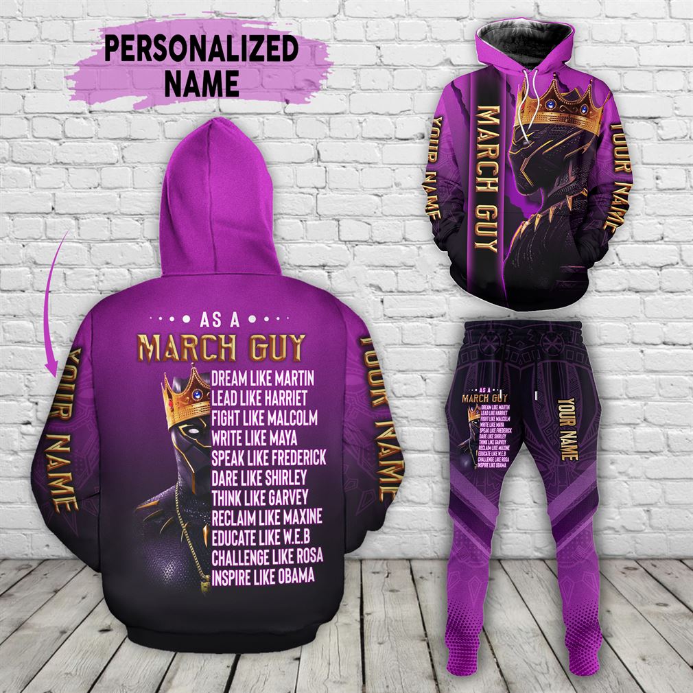 Personalized Name March Guy Combo 3d Clothes Hoodie Joggers Set V02