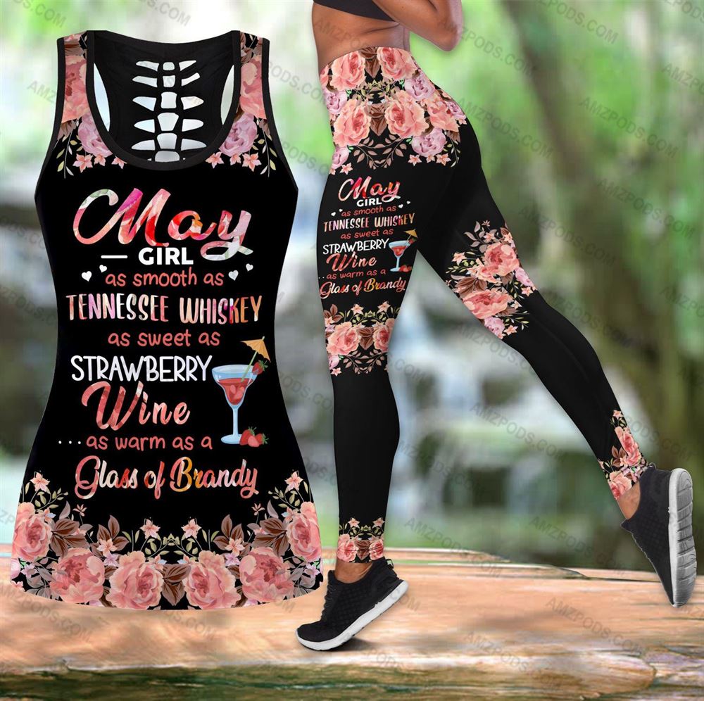 May Birthday Girl Combo May Outfit Hollow Tanktop Legging Personalized Set V039