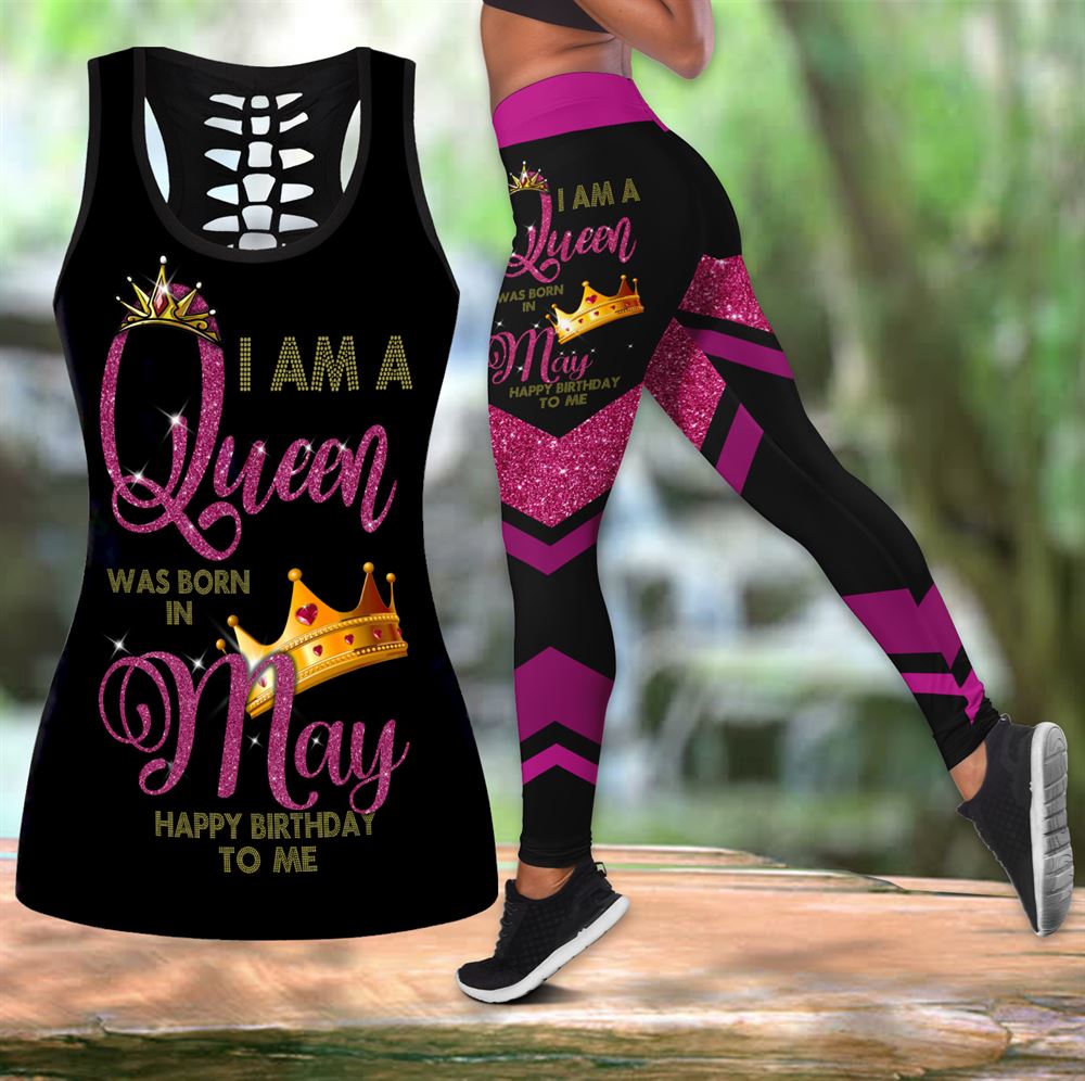 May Birthday Girl Combo May Outfit Hollow Tanktop Legging Personalized Set V062