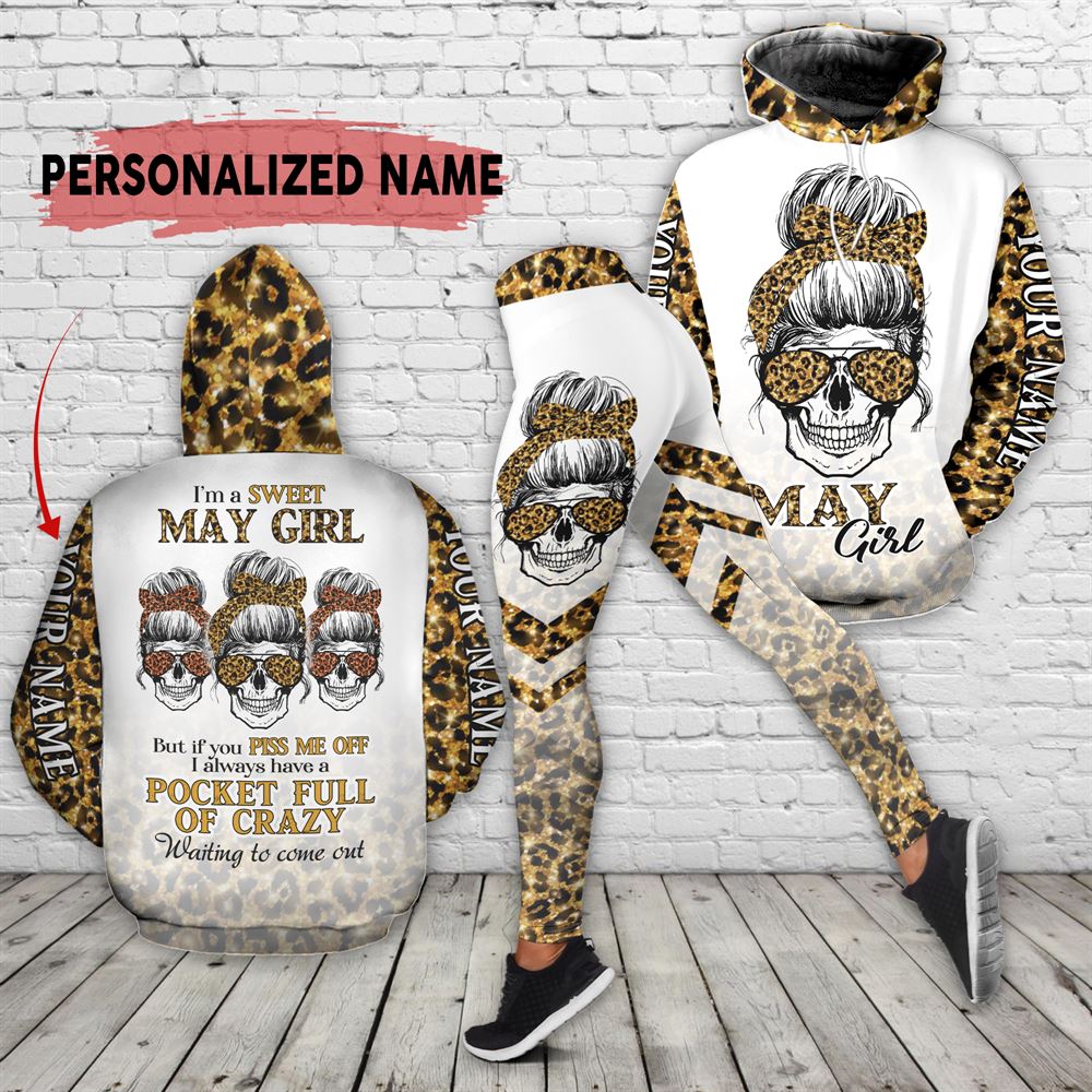 May Birthday Girl Combo May Outfit Personalized Hoodie Legging Set V014