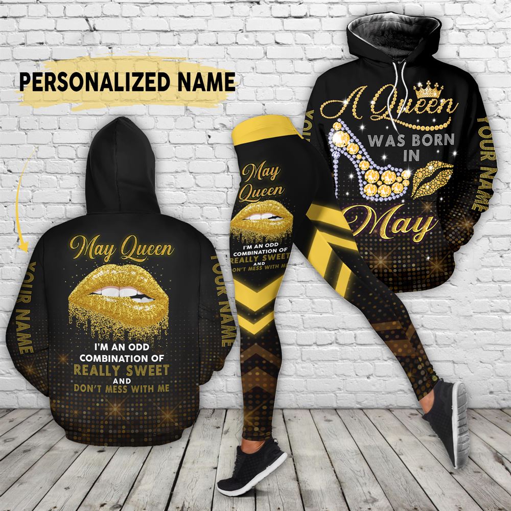 May Birthday Girl Combo May Outfit Personalized Hoodie Legging Set V05