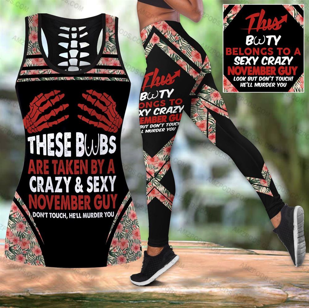 November Birthday Girl Combo November Outfit Hollow Tanktop Legging Personalized Set V016