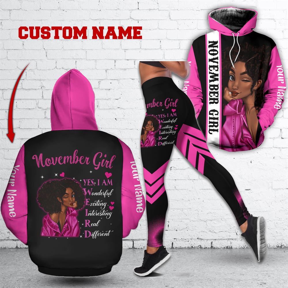 November Birthday Girl Combo November Outfit Personalized Hoodie Legging Set V036