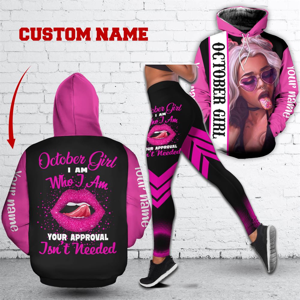 October Birthday Girl Combo October Outfit Personalized Hoodie Legging Set V019