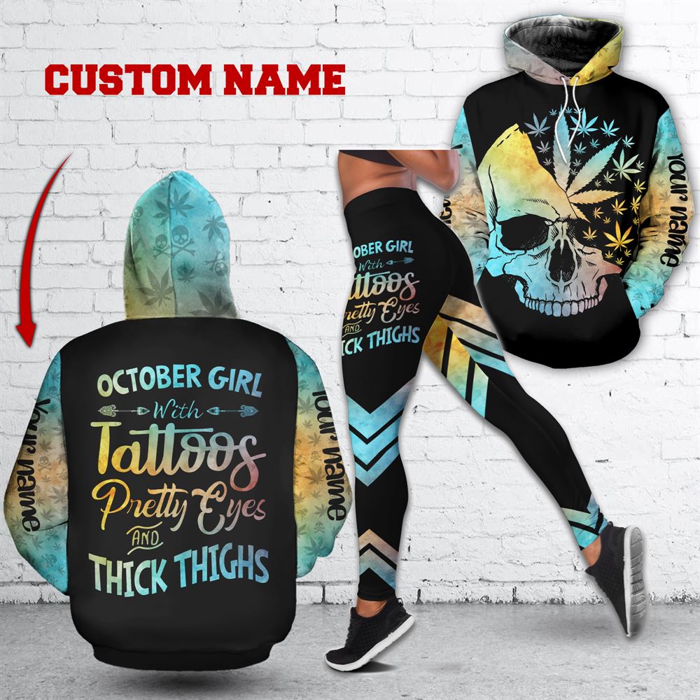 October Birthday Girl Combo October Outfit Personalized Hoodie Legging Set V021