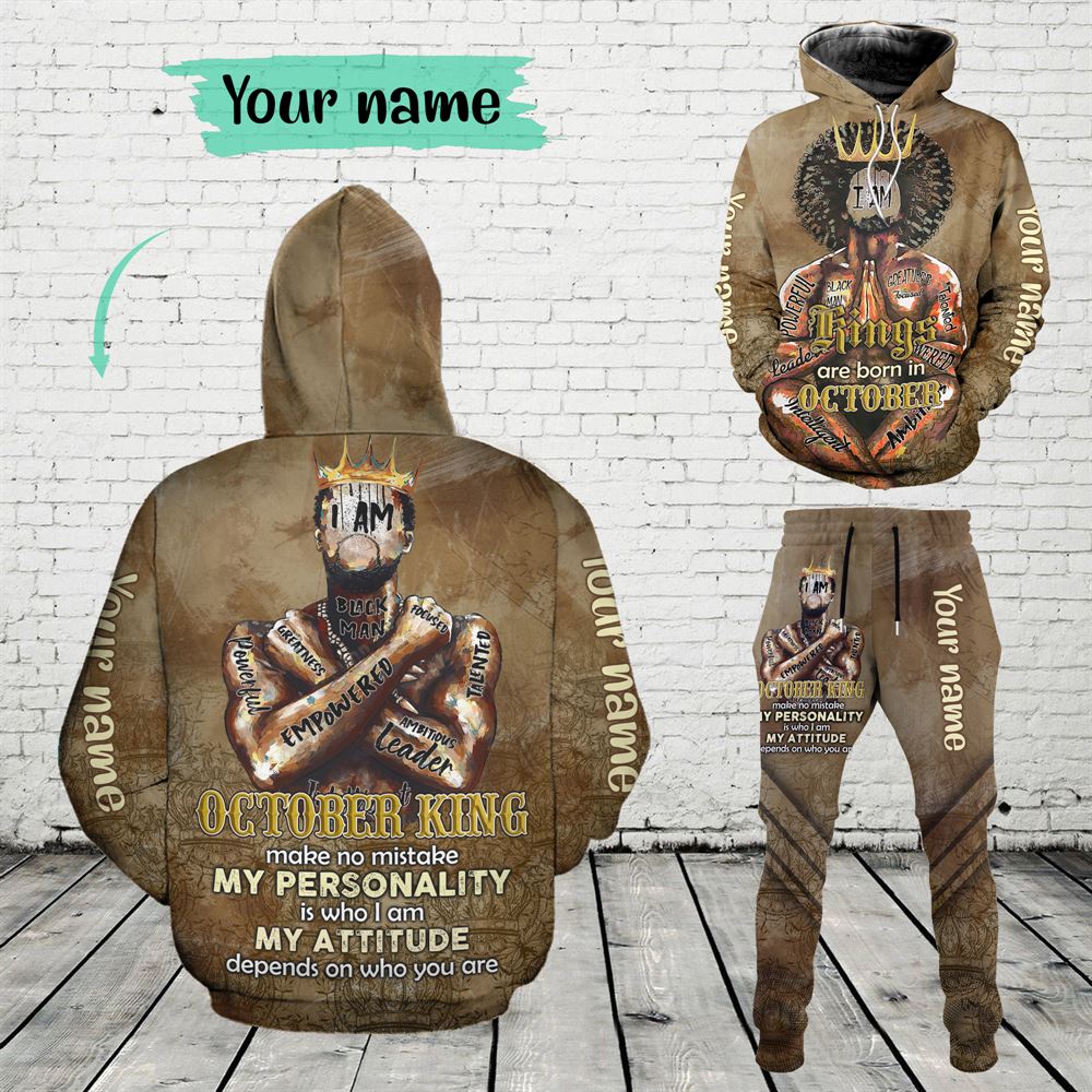 October Birthday Guy Combo October 3d Clothes Personalized Hoodie Joggers Set V015