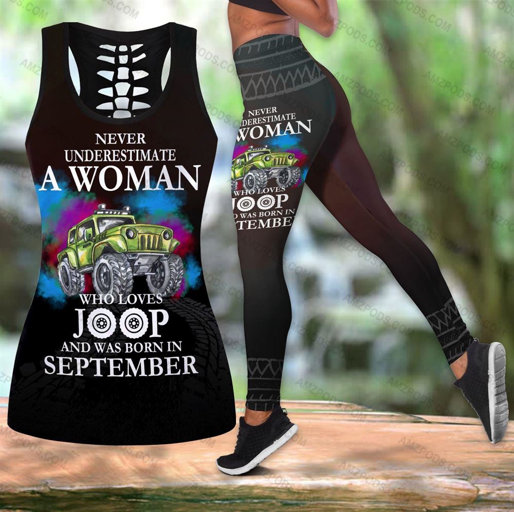 September Birthday Girl Combo September Outfit Hollow Tanktop Legging Personalized Set V069