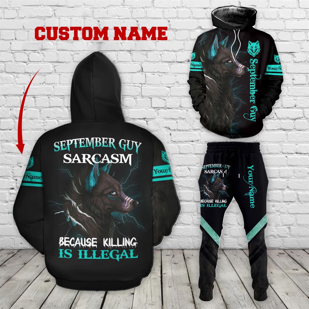 September Birthday Guy Combo September 3d Clothes Personalized Hoodie Joggers Set V01