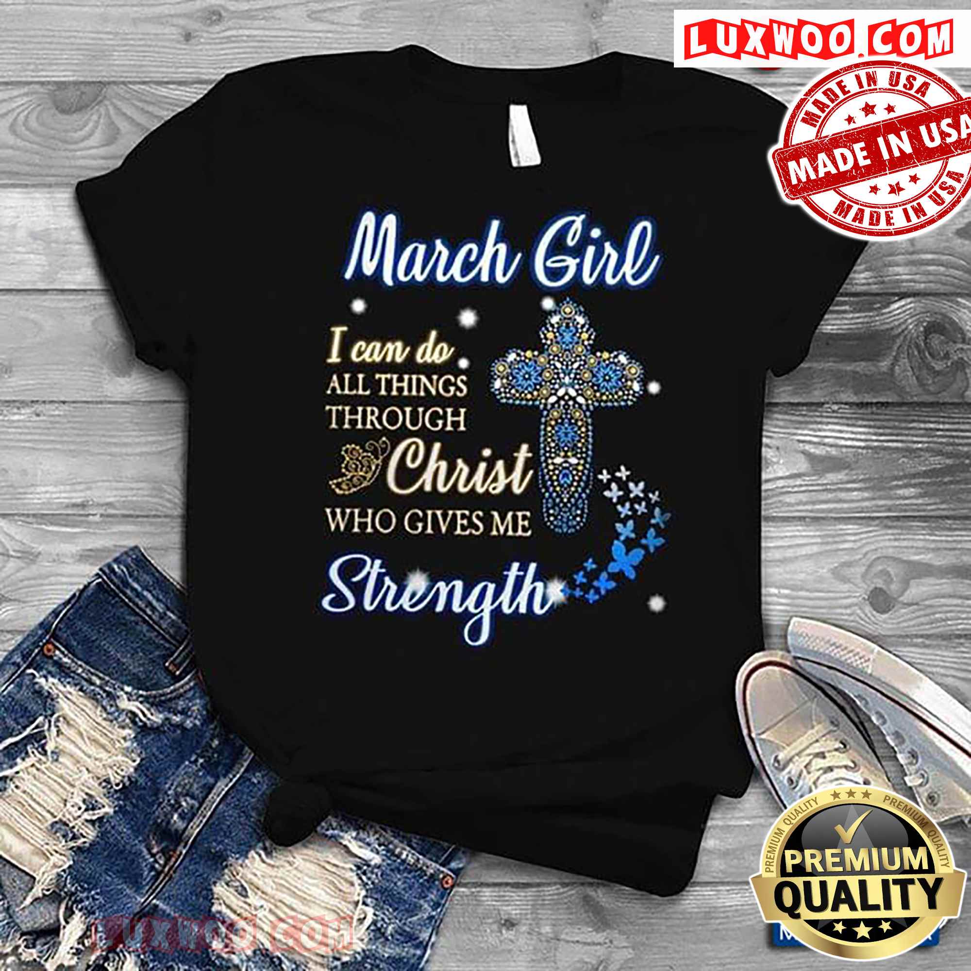 Christian Cross March Girl I Can Do All Things Through Christ Who Gives Me Strength