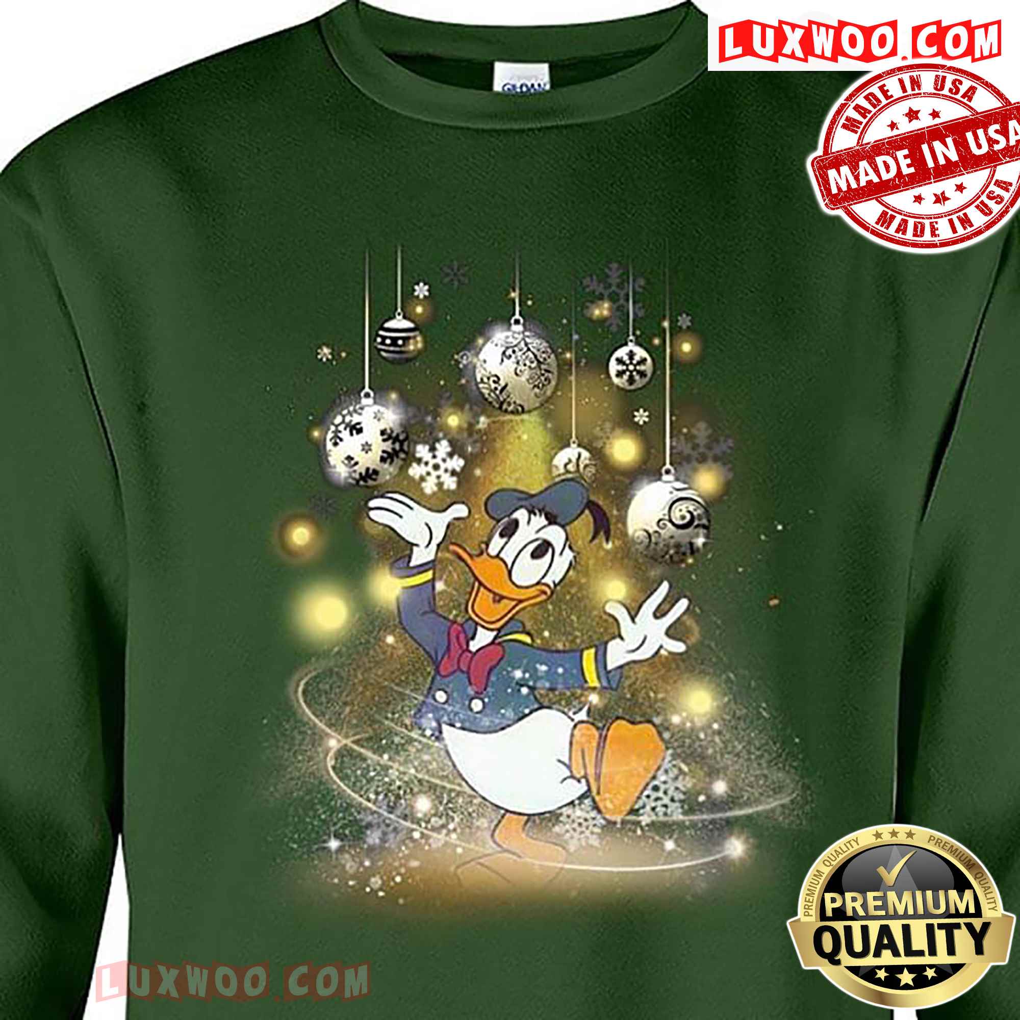 Donald Duck With Bubbles Christmas Ornament