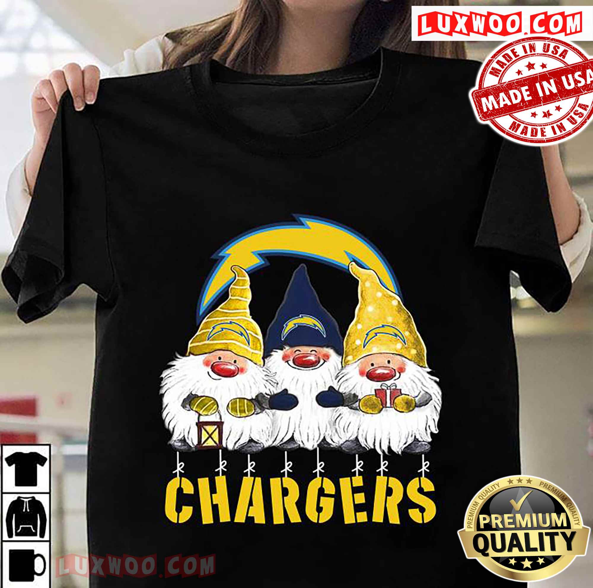 Gnomies Los Angeles Chargers Christmas