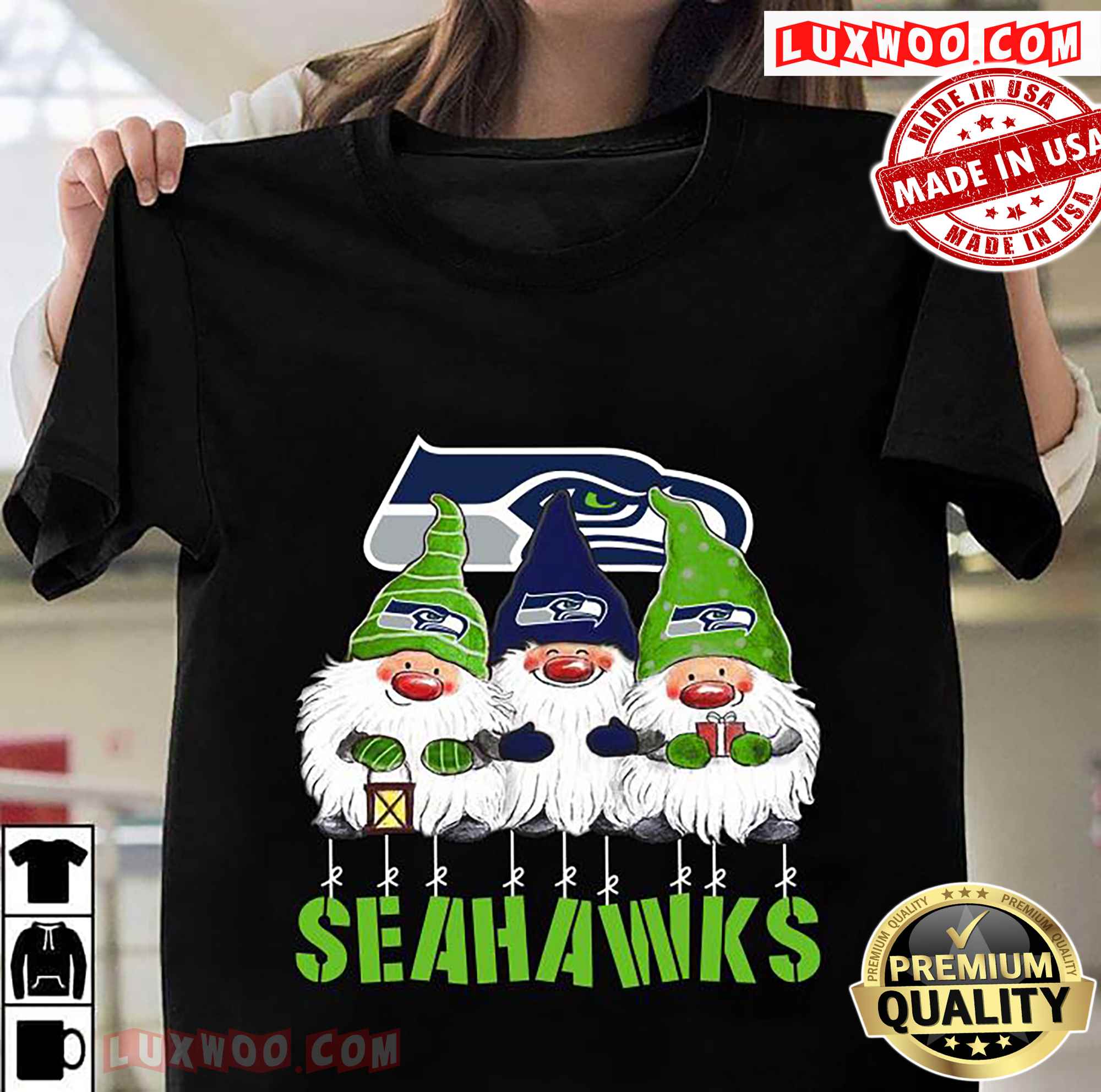 Gnomies Seattle Seahawks Christmas - Luxwoo.com