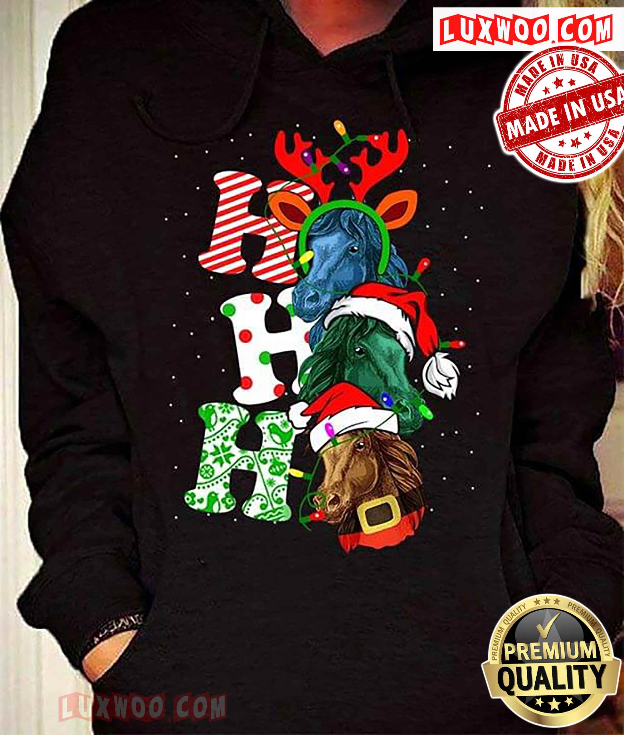 Horses Ho Ho Ho Christmas
