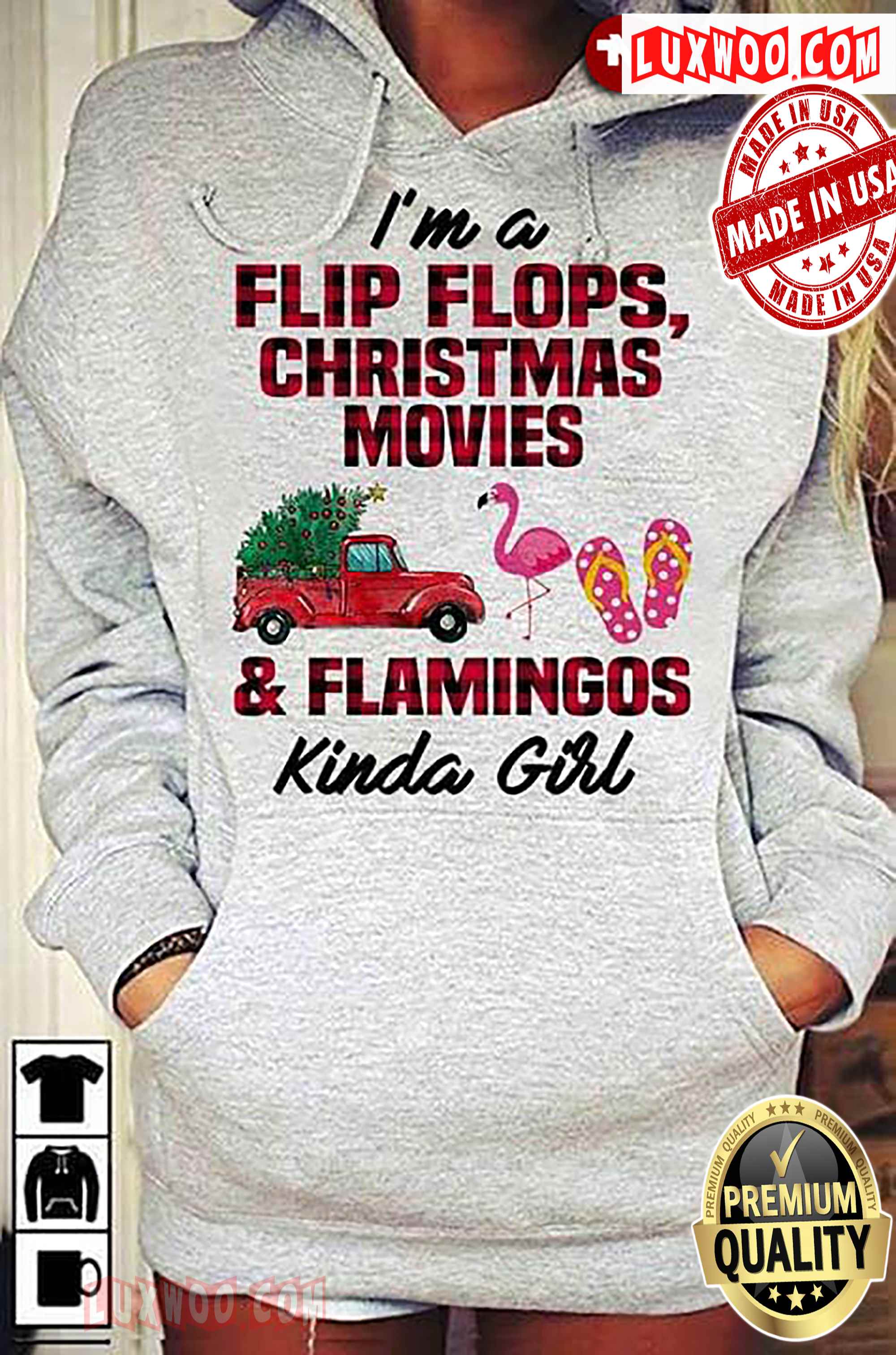 Im A Flip Flops Christmas Movies Flamingo Kinda Girl