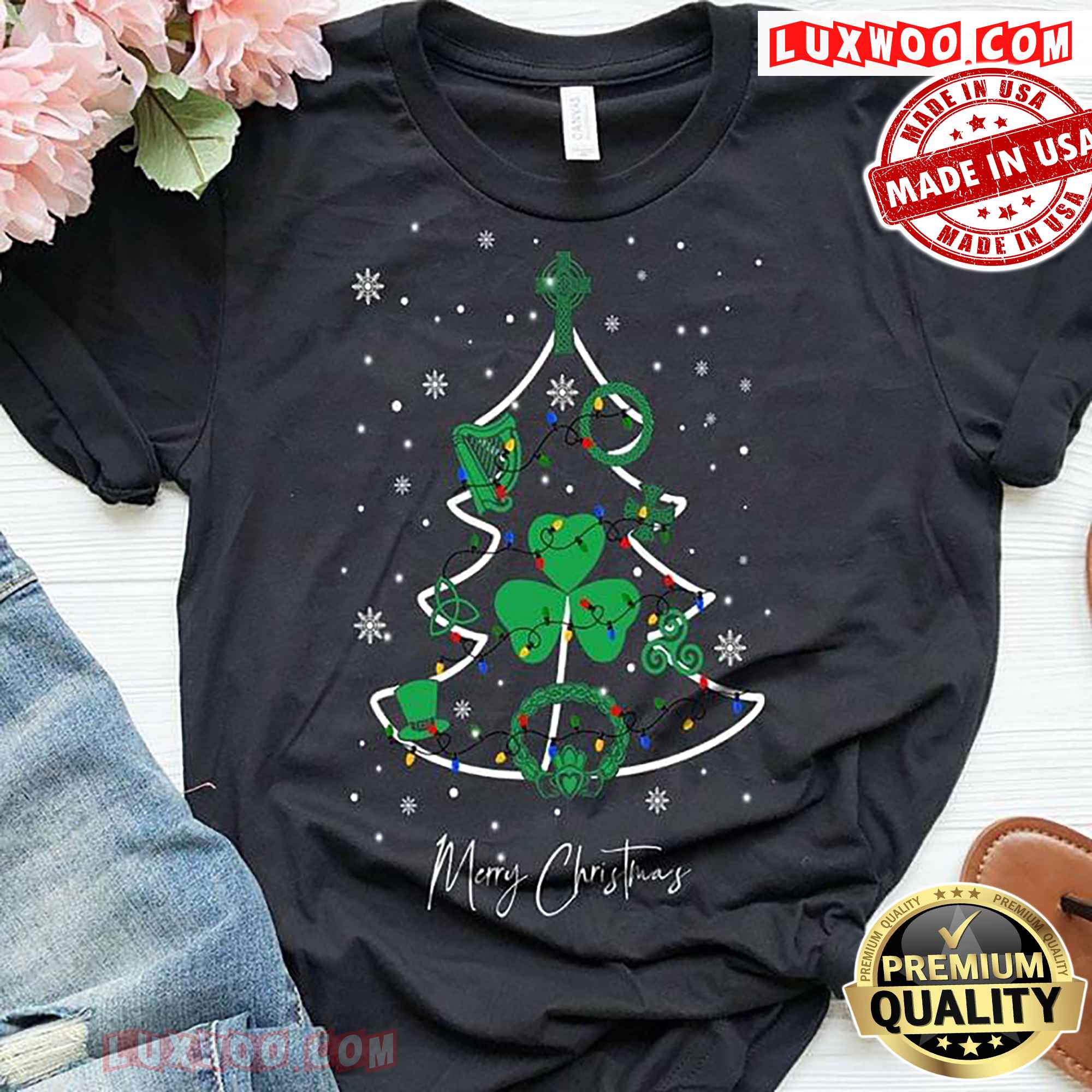 Merry Christmas Irish Christmas Tree - Luxwoo.com